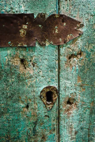 孔、锈、锁、墙、钢、保险箱、排水管、球体