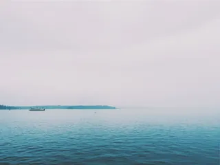 平静，身体，大海，白色，云，地平线，摄影，白天