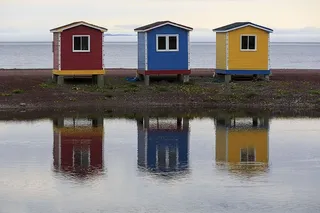 加拿大纽芬兰和拉布拉多丰富多彩的历史鱼类储藏棚。