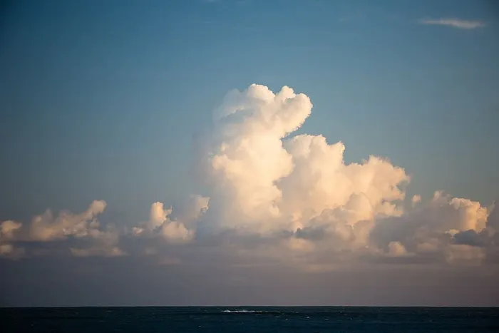 延时摄影，白，云，海，海，水，地平线，云