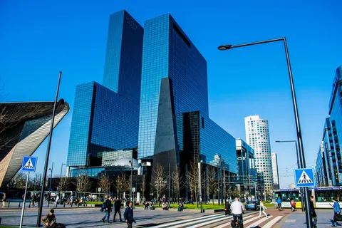 鹿特丹，车站，火车，工业，荷兰，塔，建筑，城市场景