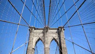 纽约，美国，小飞象，电缆，布鲁克林，建筑，美国，桥梁