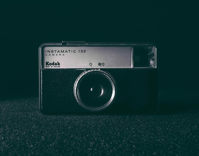 instamatic 133柯达相机，instamatic，柯达，相机，黑色，相机，灰色，旧款