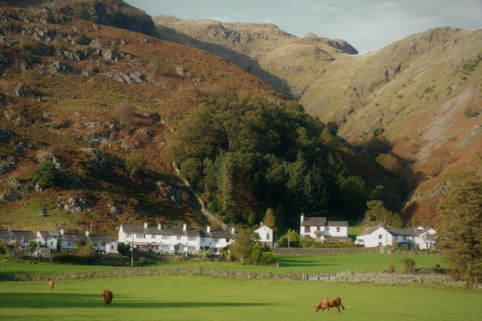 chapel stile，pastoral，langdales，坎布里亚，英格兰，乡村，植物，树木