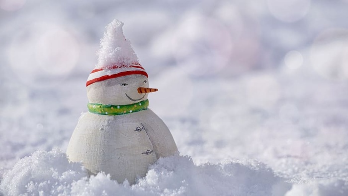 雪人形象，雪，雪人，冬天，寒冷，冬天，贺卡，白色