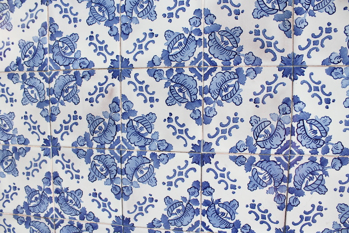 瓷砖，azulejos，蓝色，图案，背景，全框架，无人，雪花