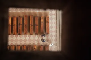 屋顶，屋顶构造，开口，关于唱诗堂，俯视，教堂房间，一排长凳，明斯特