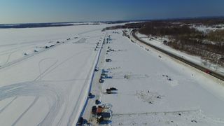 加拿大，布朗斯堡查塔姆，冬天，雪，环境，低温，交通，自然