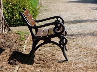 银行，秋天，休息，太阳，阳光，阴影，自然，白天