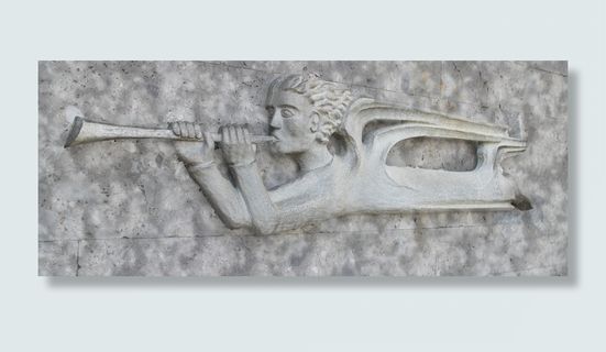 浮雕、天使、长号、号角、飞翔、复活、飞翔、象征