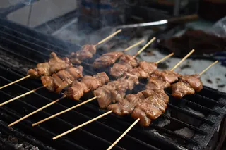 泰国，食品，猪肉，烧烤，熟食，泰国，本地，温暖