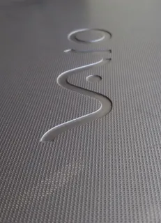 vaio、索尼、徽标、台式电脑、笔记本电脑、金属、室内、特写