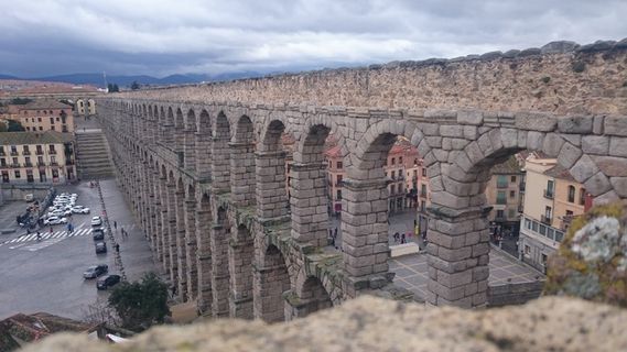 塞戈维亚，桥梁，渡槽，纪念碑，建筑，历史，中心，罗马渡槽