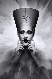 封面，肖像，埃及，超现实，奇异，半身像，魔法，神秘