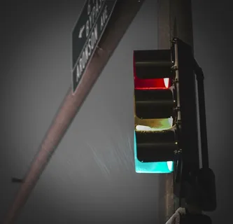 模糊、城市、特写、聚焦、照明、灯光、道路、安全