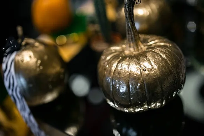 金色的装饰性仙人掌南瓜