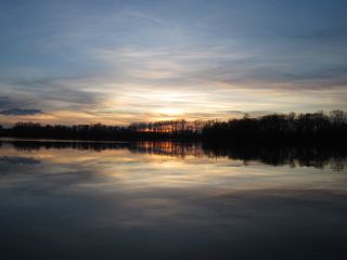 全景，自然，未完成，湖，水，膝林根，卡尔斯鲁厄，展望
