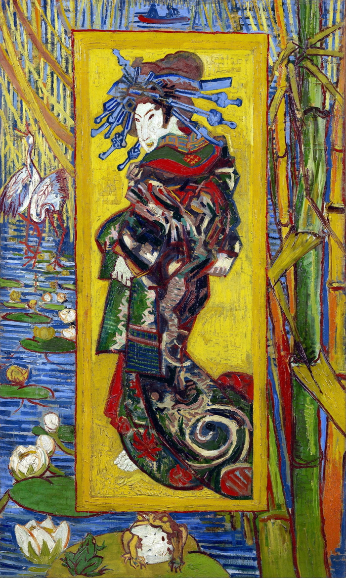 特写，艺妓画，后印象派，后印象派，美术，荷兰，画家，多彩