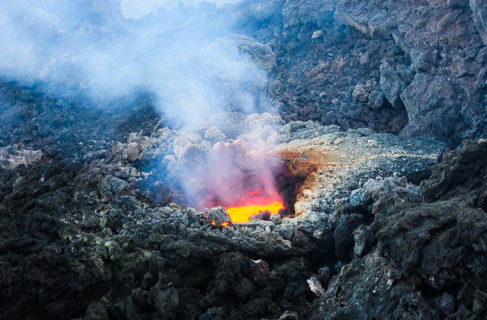 火山熔岩，周围，岩石，白天，火山，埃特纳，意大利，西西里岛