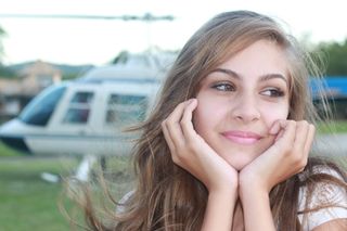 聚焦摄影，女人，倾斜，手，年轻，青少年，滑板，模特