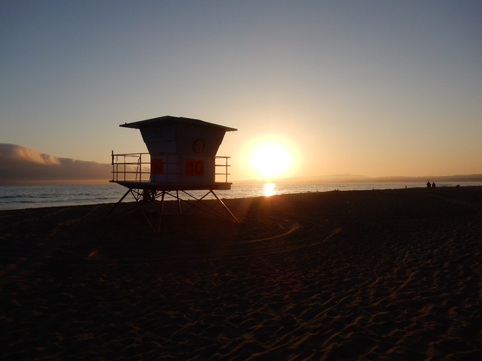 美国，watsonville，manresa state beach，beach，ocean，lifegaurd，sunet，hut