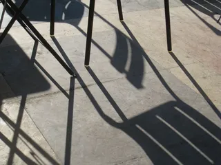 法国，巴黎，阴影，椅子，地形，日落，阳光，金属