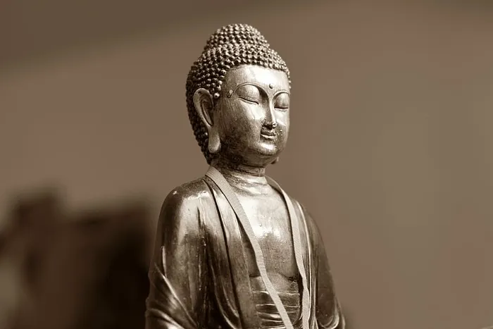 灰色佛像，佛像，冥想，东方，东方，精神，雕像，宗教