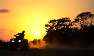 四轮，漂流，灰尘，日落，黄昏，赛车，运动，越野