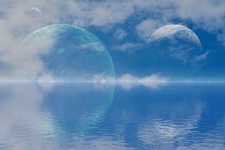 行星，行星，地平线，太阳系，幻想，科幻，科幻