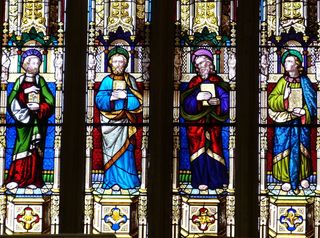 教堂，窗户，教堂窗户，教堂，窗户，彩色玻璃，旧窗户，信仰，大使馆