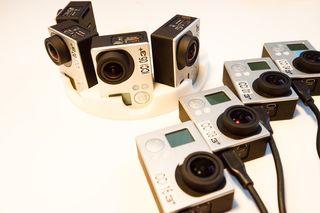 摄像机，头盔摄像机，go pro，充电，准备，全景，实验设计，全景胶片