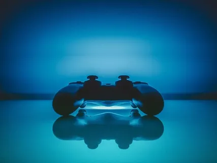 黑色dualshock 4，close，photo，dualshock，wireless，controller，视频游戏，游戏