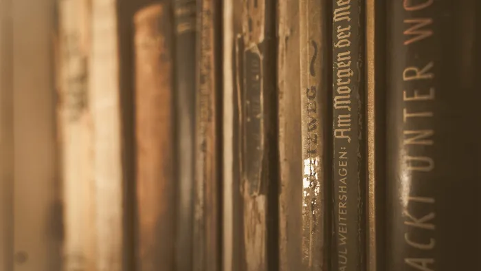 书，书背，书架，旧，古董，图书馆，学习，知识