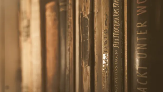 书，书背，书架，旧，古董，图书馆，学习，知识