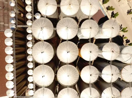 数百万升葡萄酒，无人机幻影4摄影，葡萄酒，合作社，无人机，背景，安排，无人