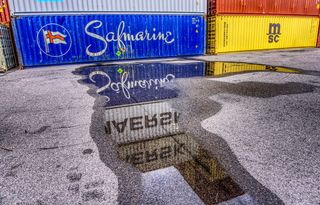 集装箱、港口、装货、集装箱码头、集装箱装卸、货物、营销中心、信封广场