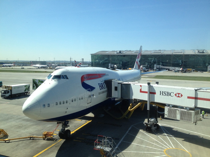 地面飞机、飞机、机场、英国航空公司、飞机、旅行、飞机、运输