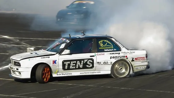 漂流，运动，漂流，汽车，速度，赛车，快速，烟雾