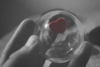 红心球摄影的选择性色彩