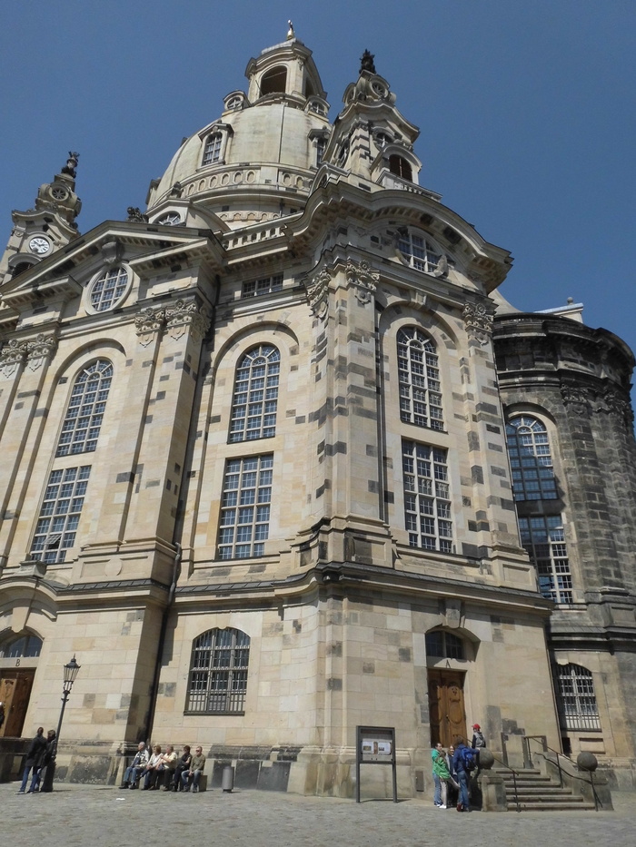 frauenkirche，德累斯顿，萨克森州，建筑外观，建筑，建筑结构，建筑，低角度视图