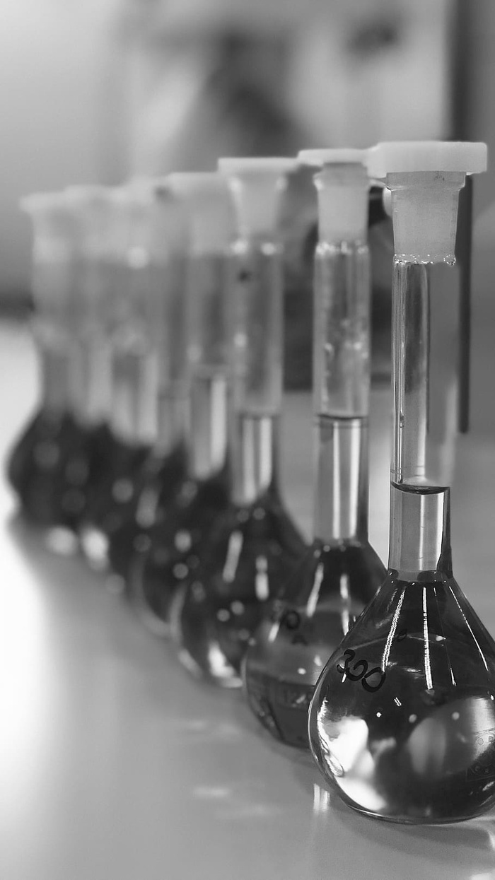 实验室，化学，烧瓶，容量瓶，室内，特写，静物，选择性聚焦