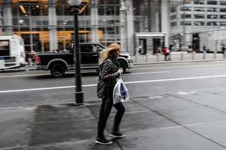 纽约、美国、曼哈顿、人行道、搬家、步行、街道、购物