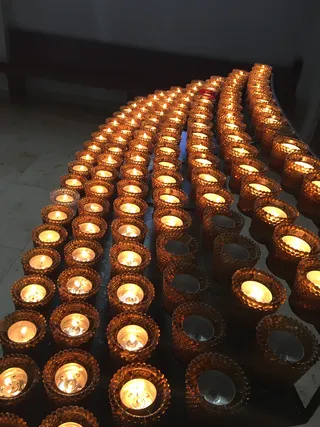 蜡烛，教堂，灯光，祈祷，茶灯，信仰，塔特林根，德国