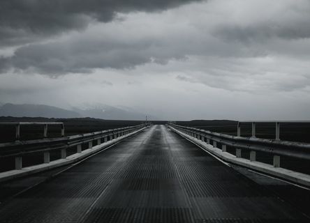 冰岛，金属，钢铁，桥梁，云，风暴，道路，山脉