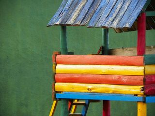 颜色，房子，卡西塔，原色，无人，木质材料，座椅，长凳