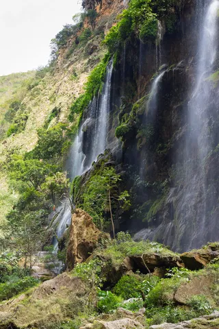 瀑布，水，风景——自然，运动，长时间曝光，自然之美，模糊运动，流水