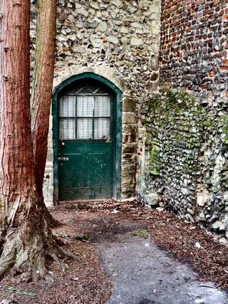 绿门, 老, 门, 房子, 美国, 体系结构, 构建, 迷人