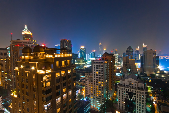 建筑，亚洲，光明，建筑，城市，建筑，夜晚，高层建筑