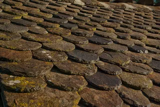 lozère，屋顶，石板，花岗岩，建筑，背景，全框架，图案