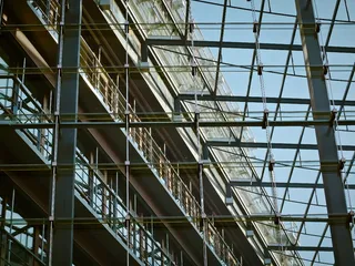 建筑，现代，建筑，屋顶，玻璃，立面，杜塞尔多夫，窗户